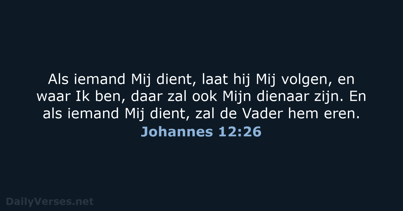 Johannes 12:26 - HSV