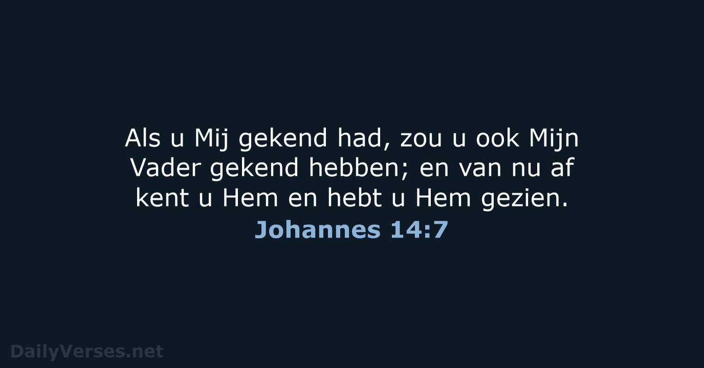 Johannes 14:7 - HSV