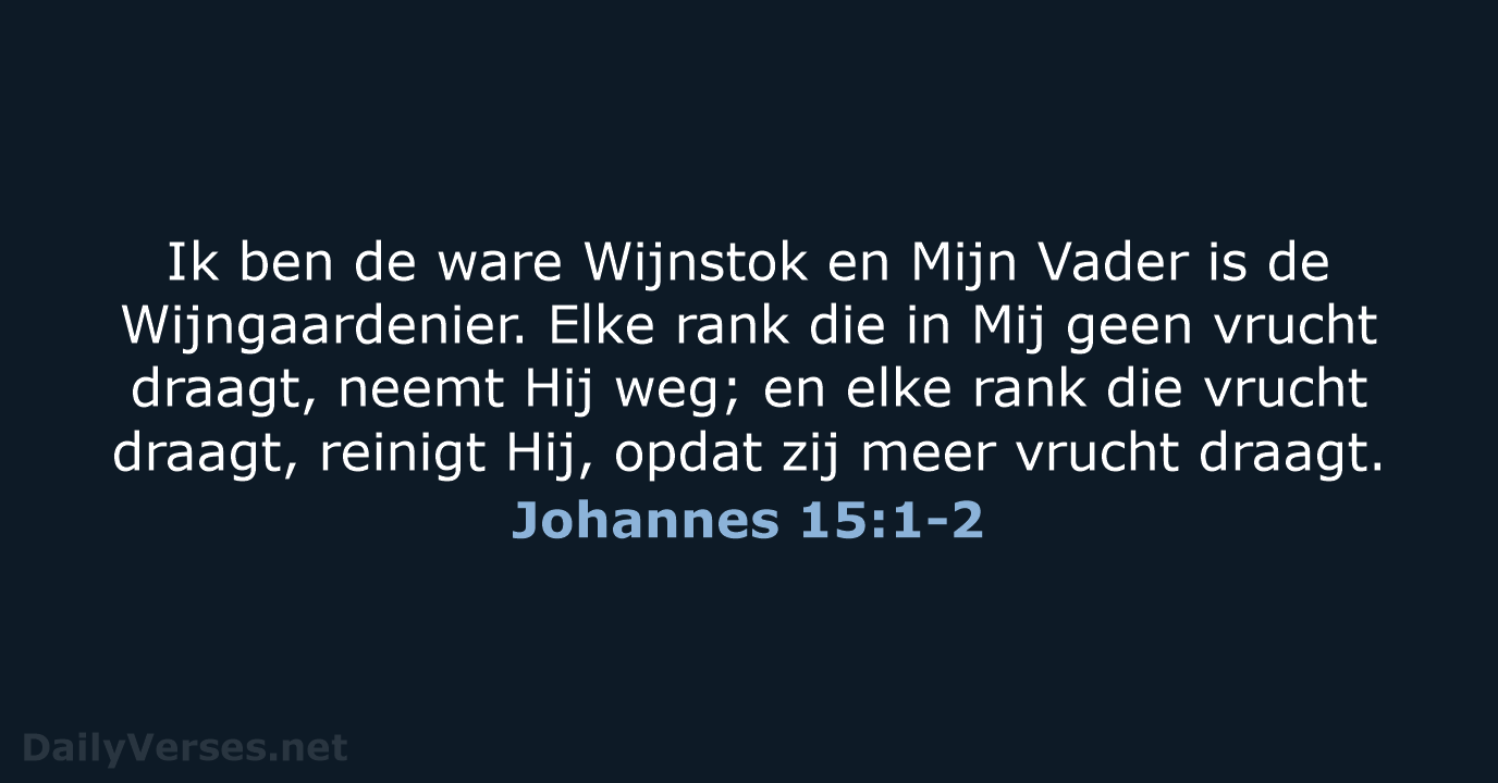 Johannes 15:1-2 - HSV