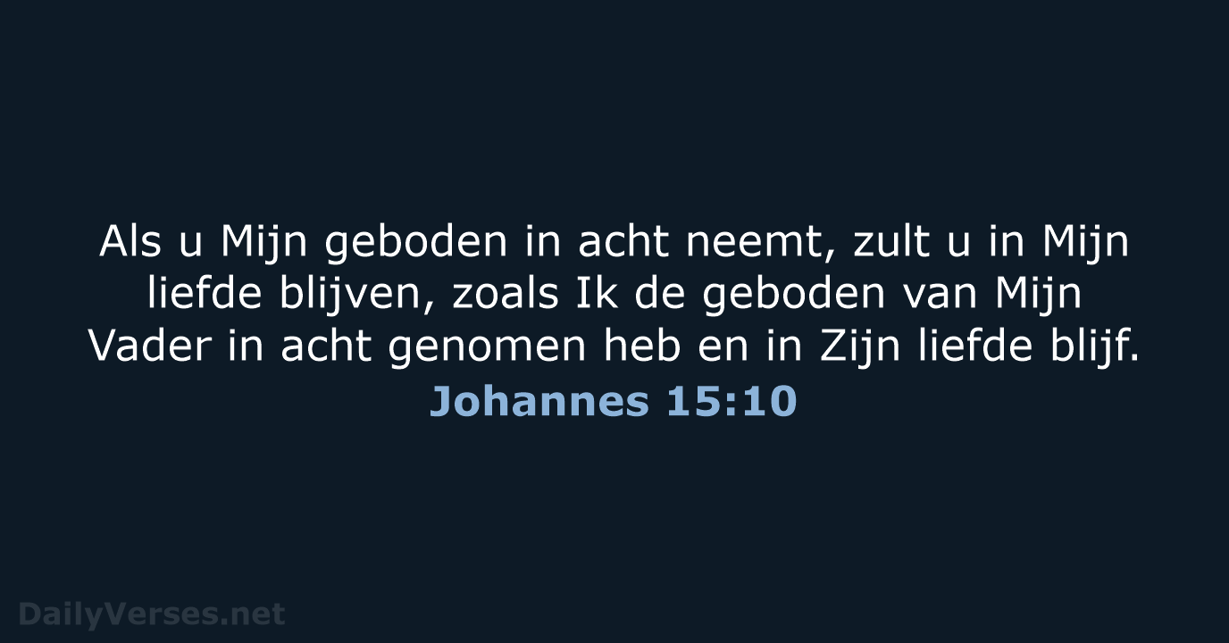 Johannes 15:10 - HSV