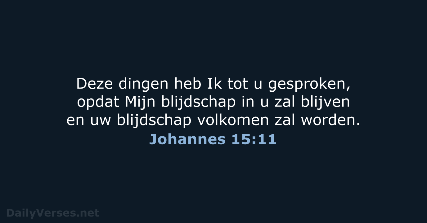 Johannes 15:11 - HSV