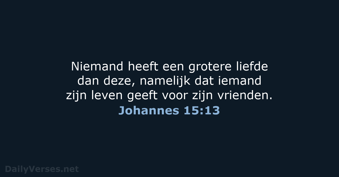 Johannes 15:13 - HSV