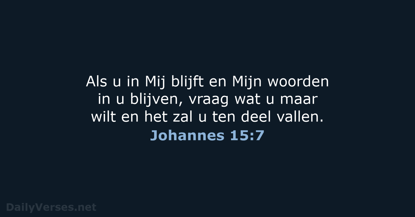 Johannes 15:7 - HSV