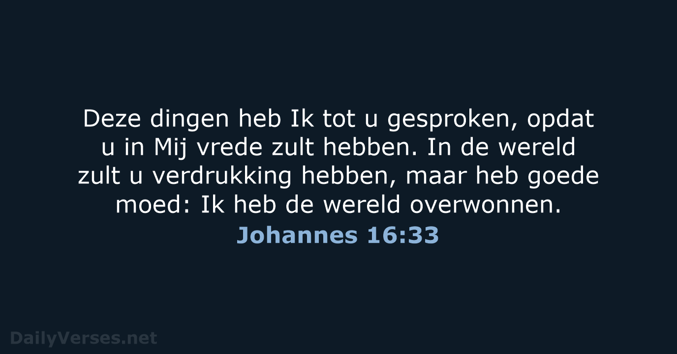Johannes 16:33 - HSV