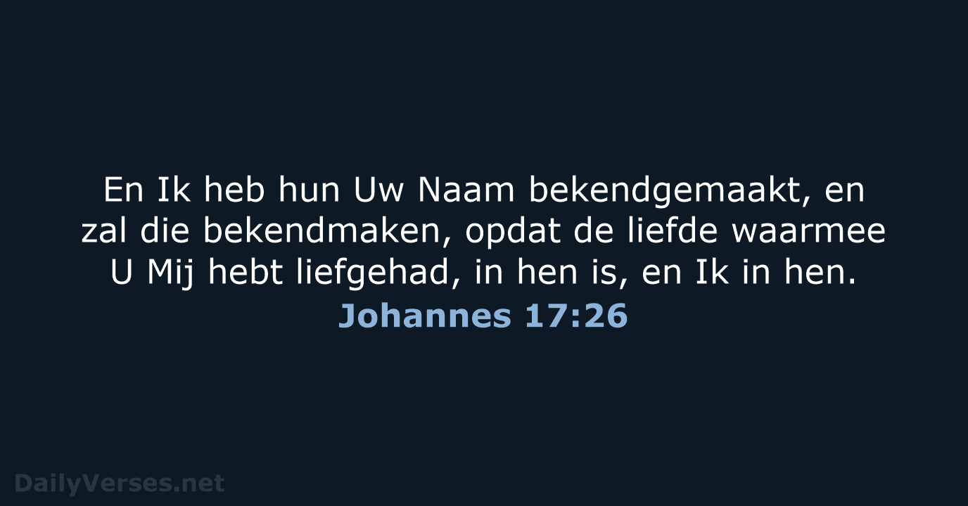 Johannes 17:26 - HSV