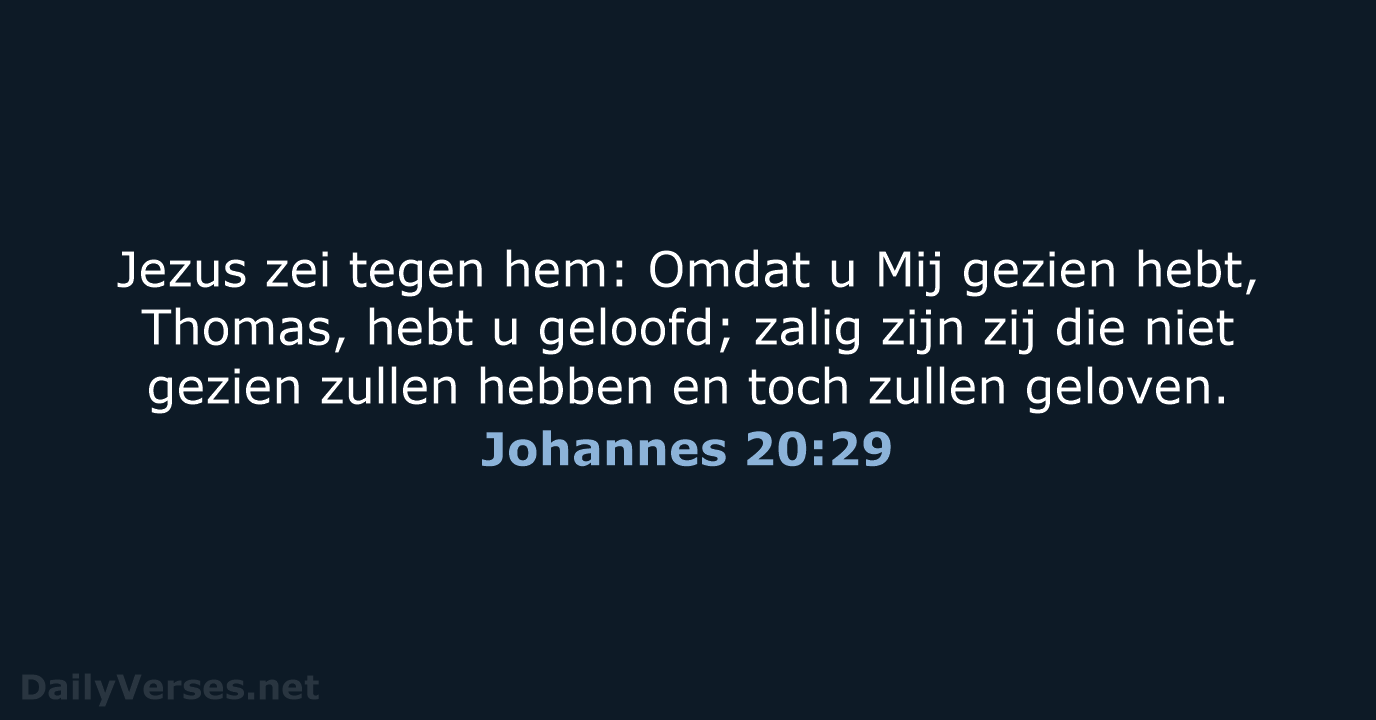 Johannes 20:29 - HSV