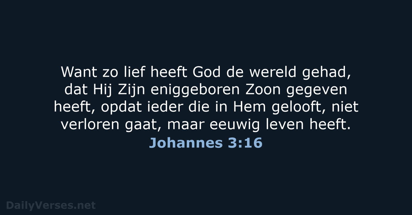 Johannes 3:16 - HSV