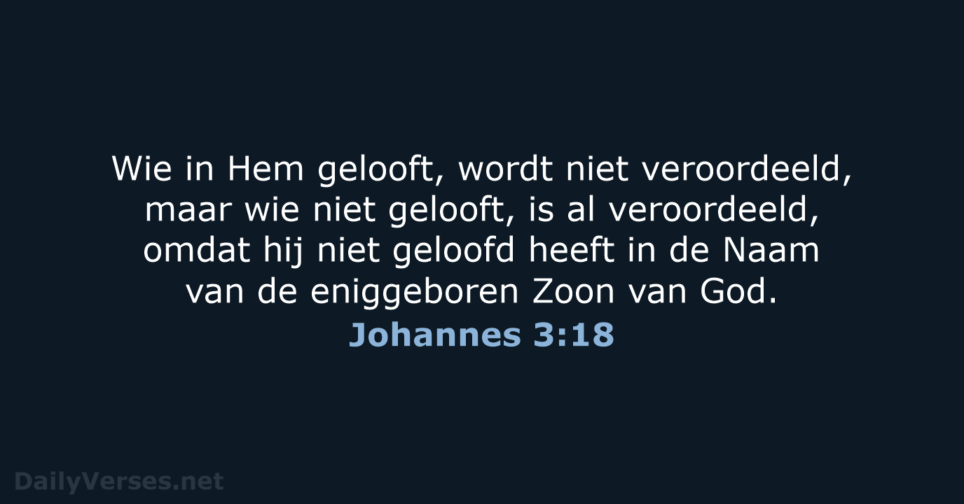 Johannes 3:18 - HSV