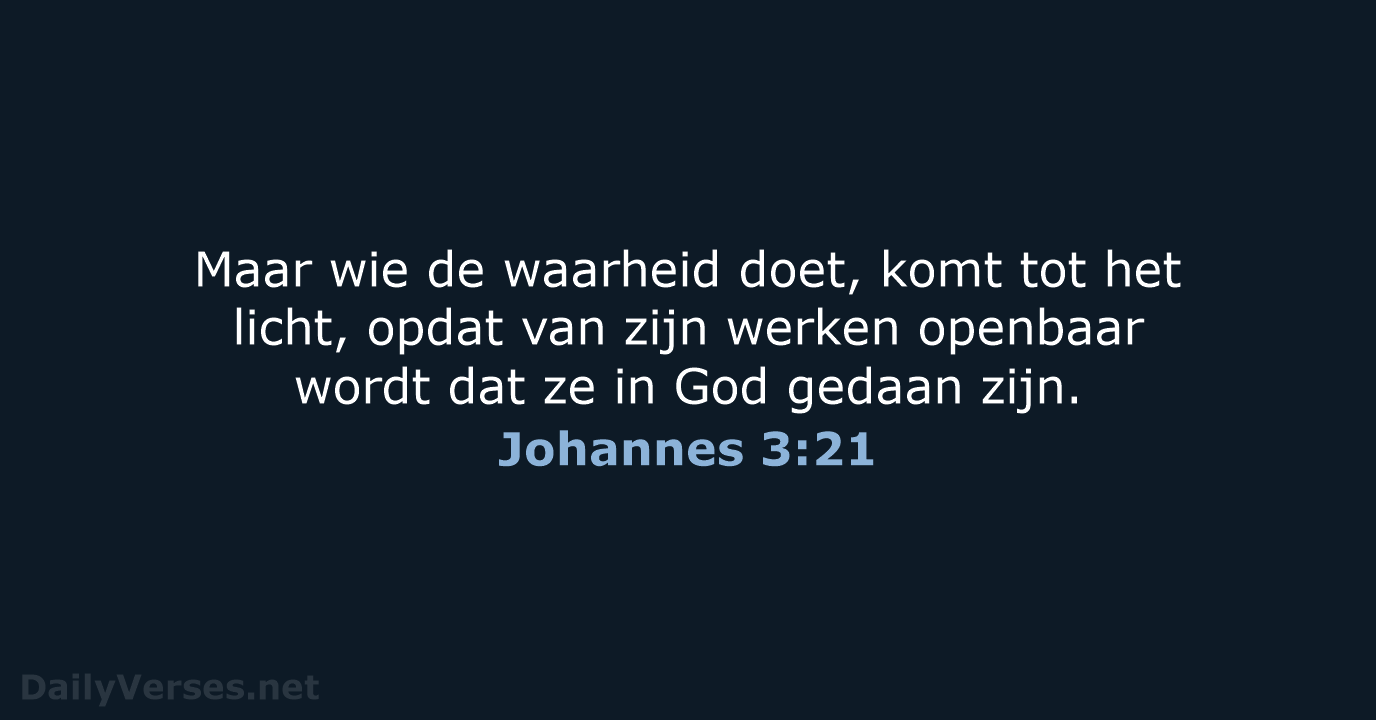 Johannes 3:21 - HSV