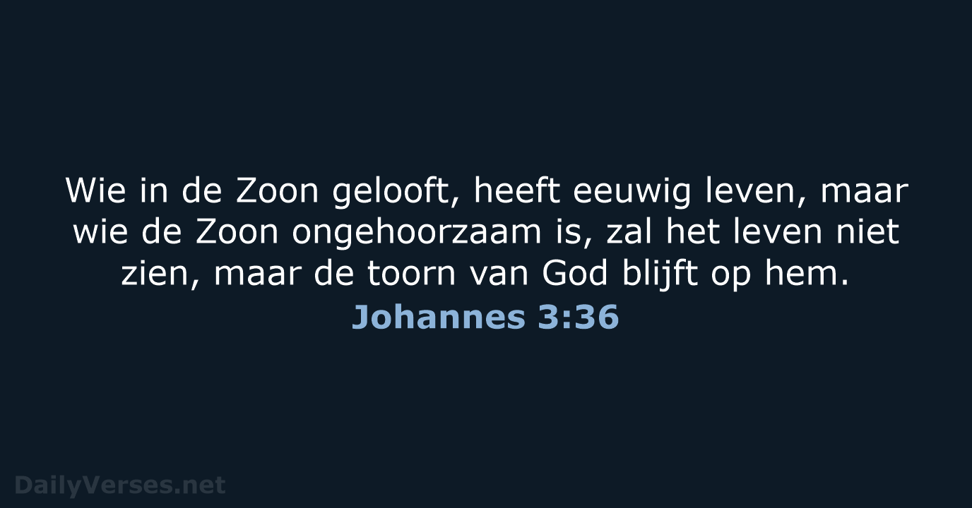 Johannes 3:36 - HSV