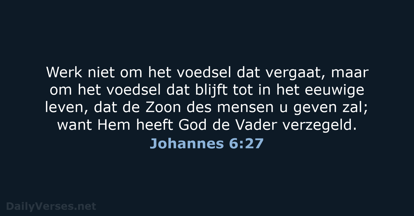 Johannes 6:27 - HSV