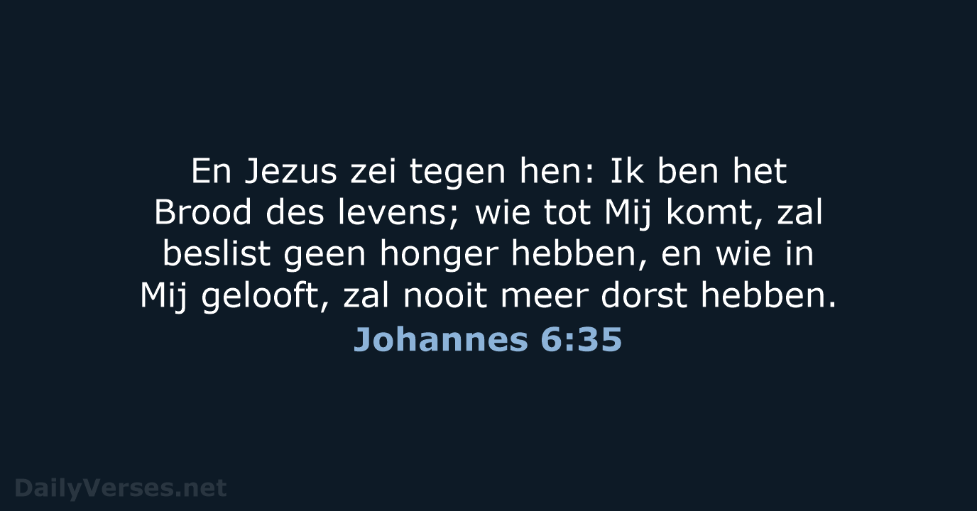 Johannes 6:35 - HSV