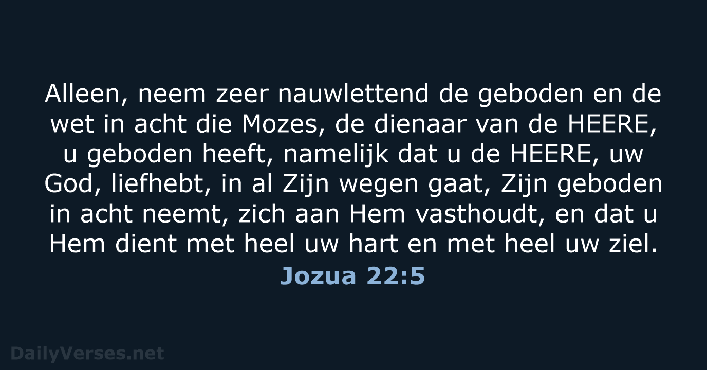 Jozua 22:5 - HSV
