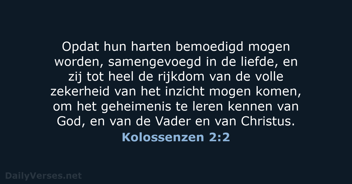 Kolossenzen 2:2 - HSV