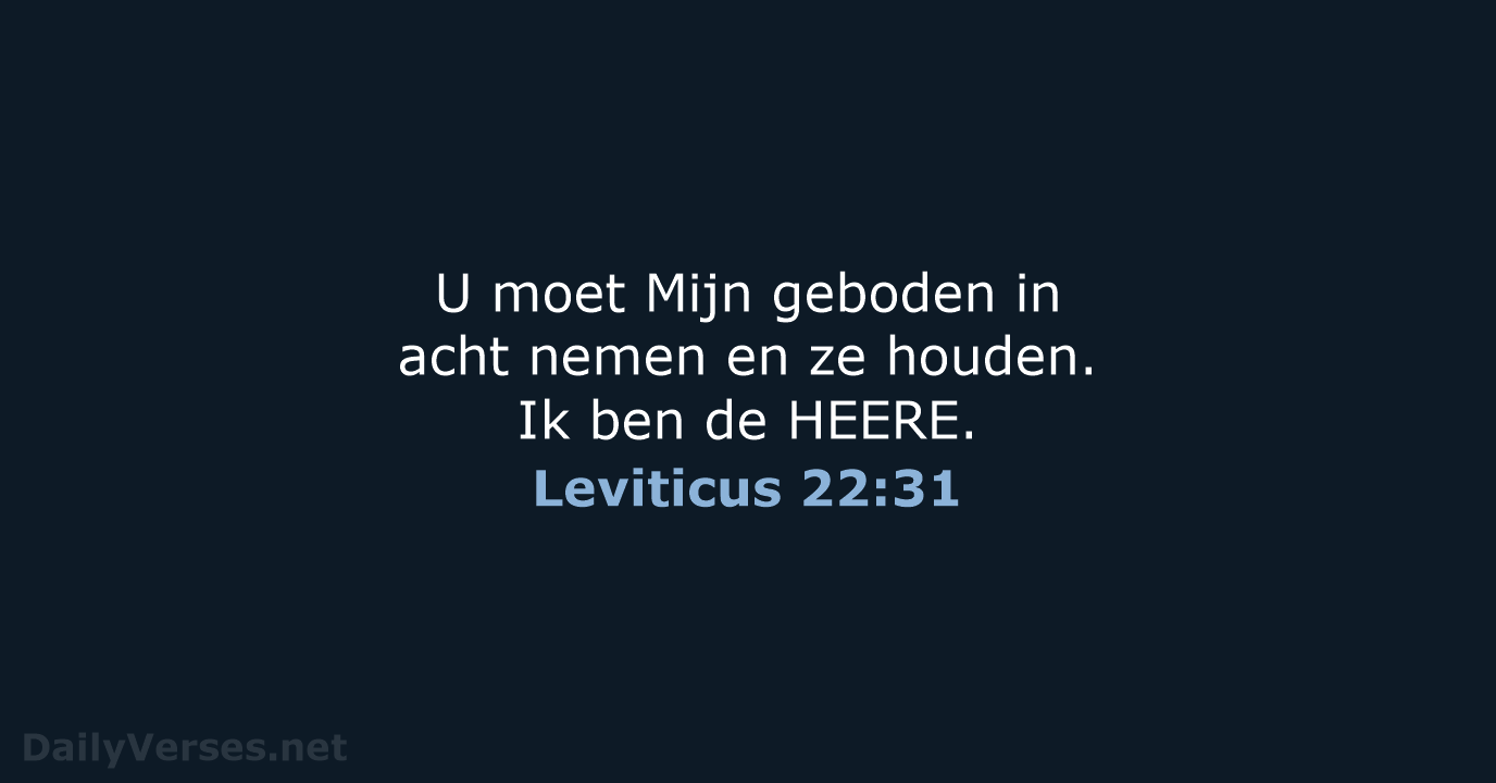 Leviticus 22:31 - HSV