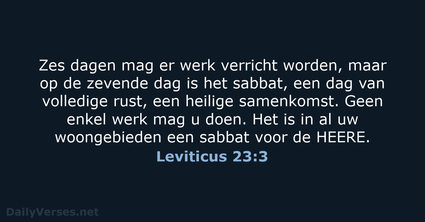 Leviticus 23:3 - HSV