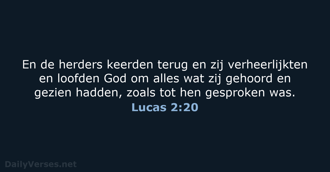 Lucas 2:20 - HSV