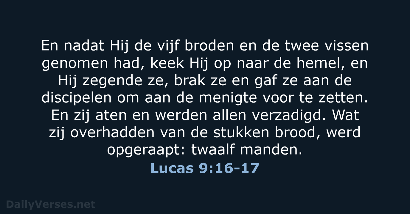 Lucas 9:16-17 - HSV