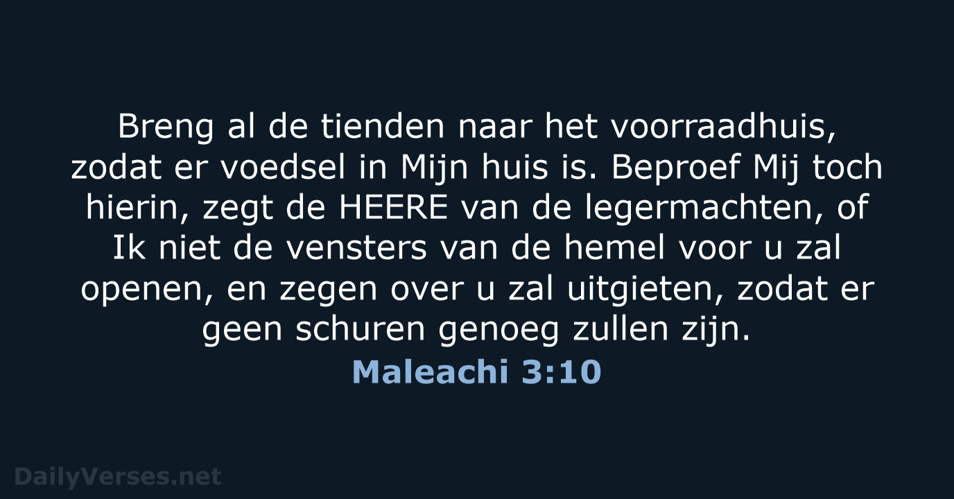 Maleachi 3:10 - HSV