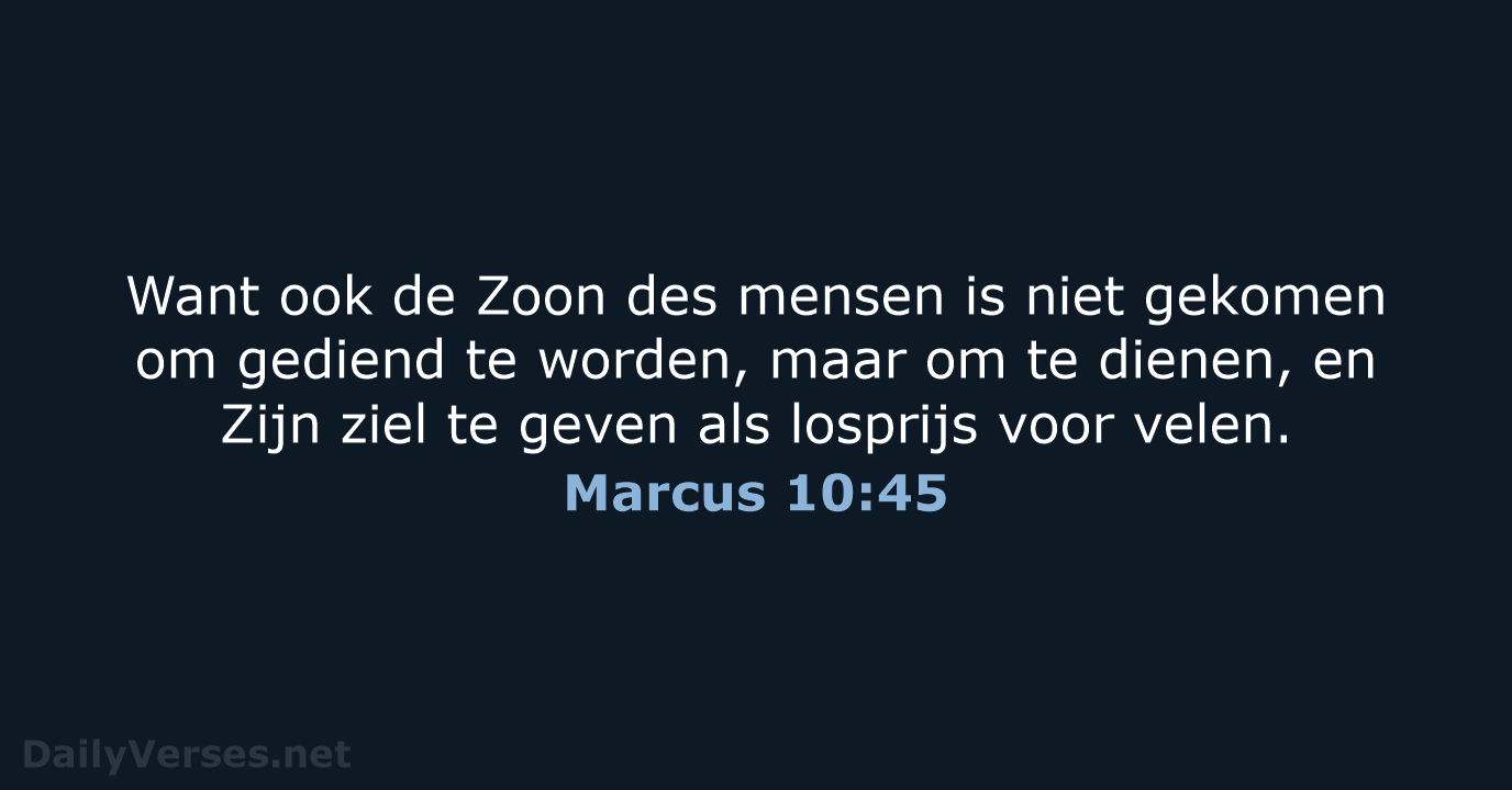Marcus 10:45 - HSV
