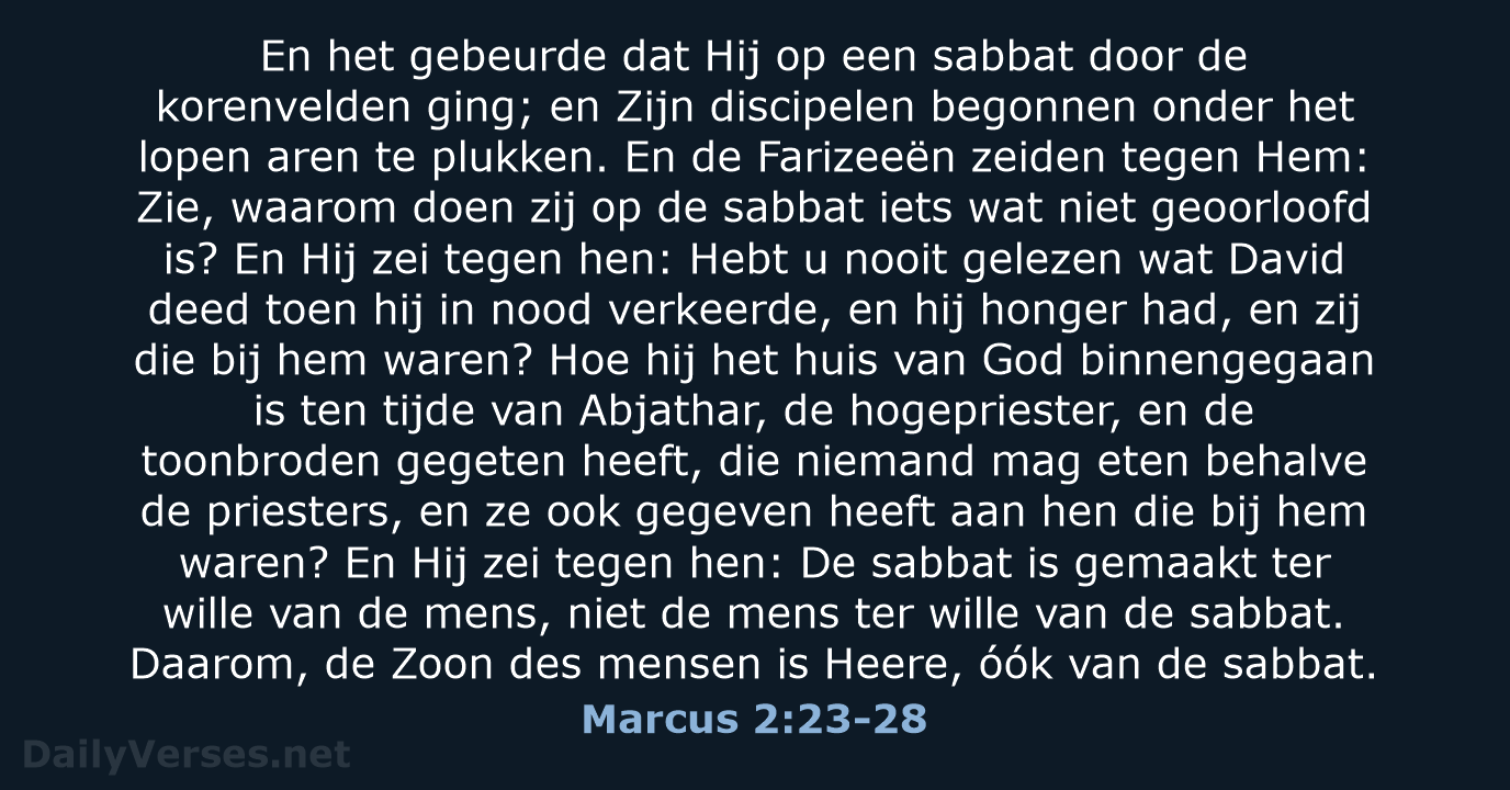 Marcus 2:23-28 - HSV
