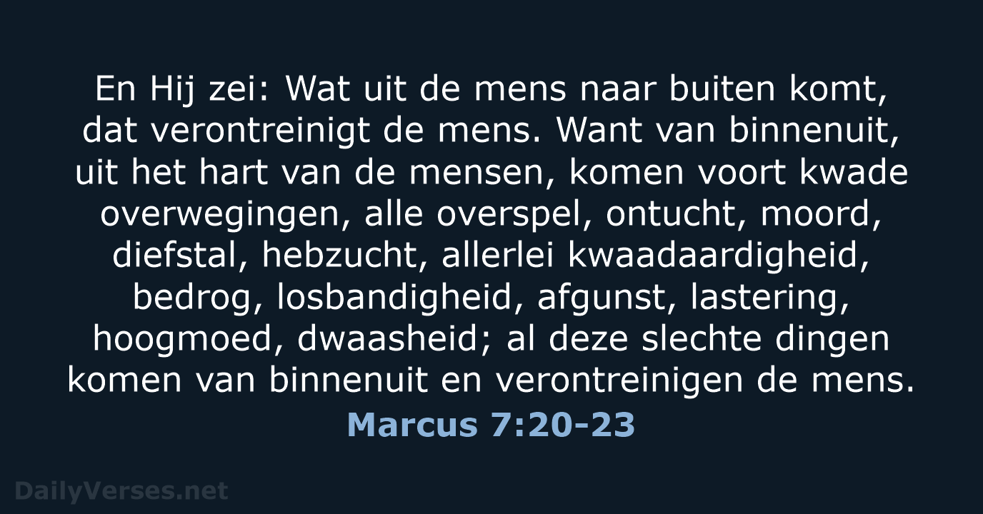 Marcus 7:20-23 - HSV