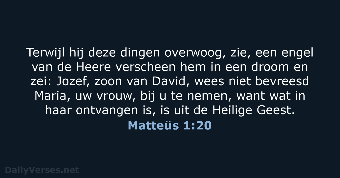 Matteüs 1:20 - HSV