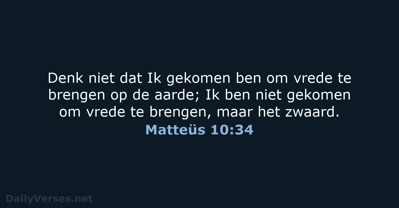 Matteüs 10:34 - HSV