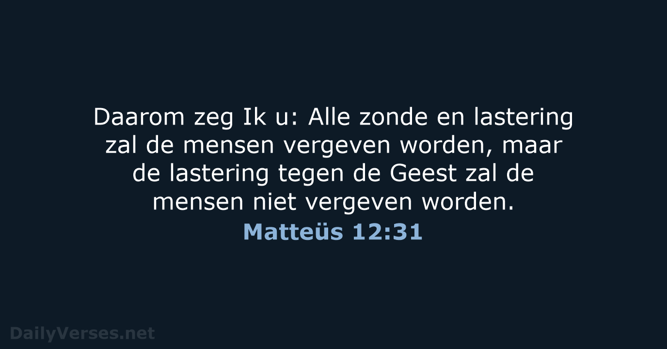 Matteüs 12:31 - HSV