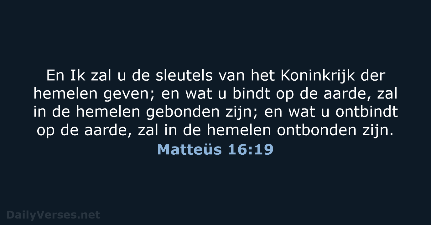 Matteüs 16:19 - HSV