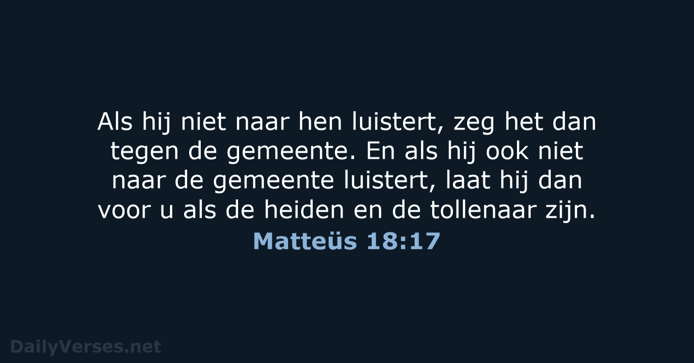 Matteüs 18:17 - HSV