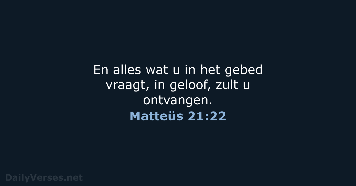 Matteüs 21:22 - HSV