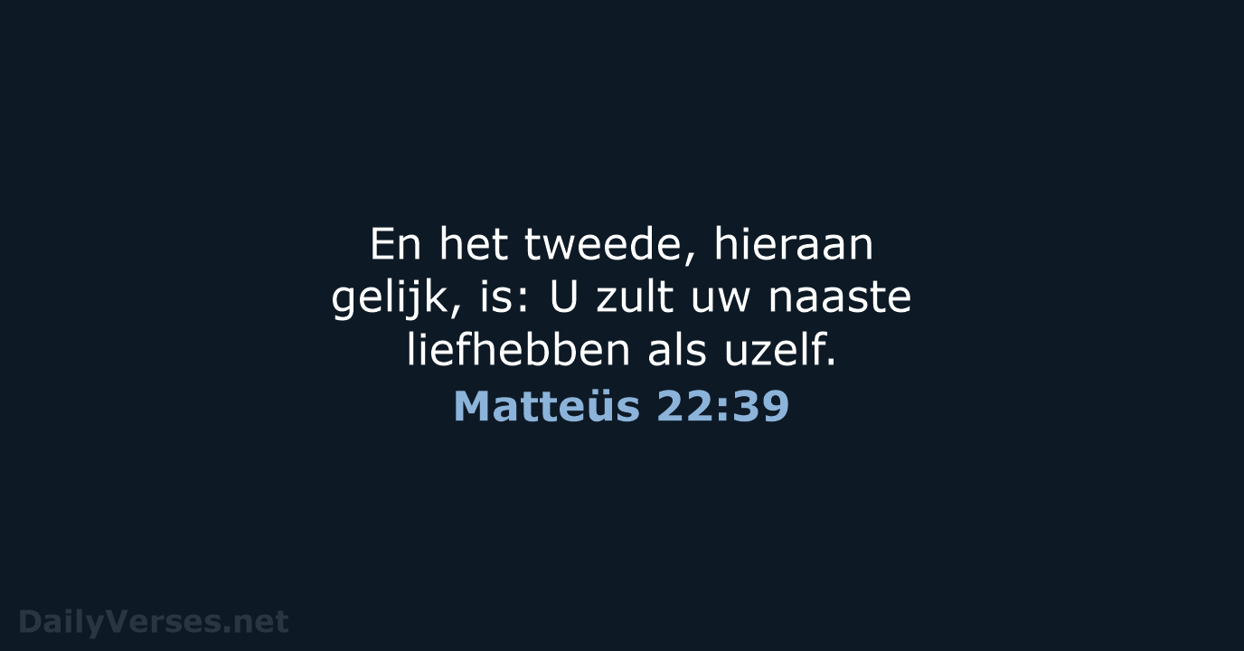 Matteüs 22:39 - HSV