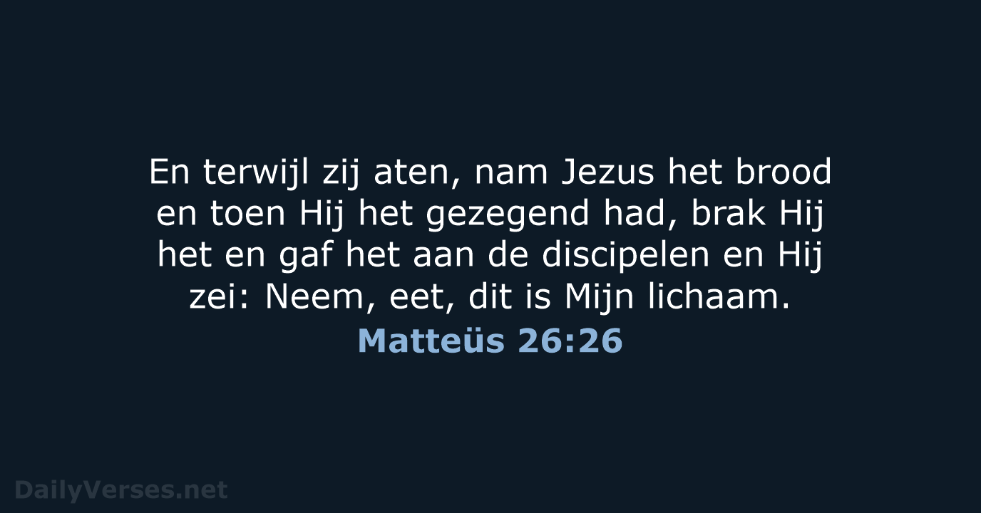 Matteüs 26:26 - HSV