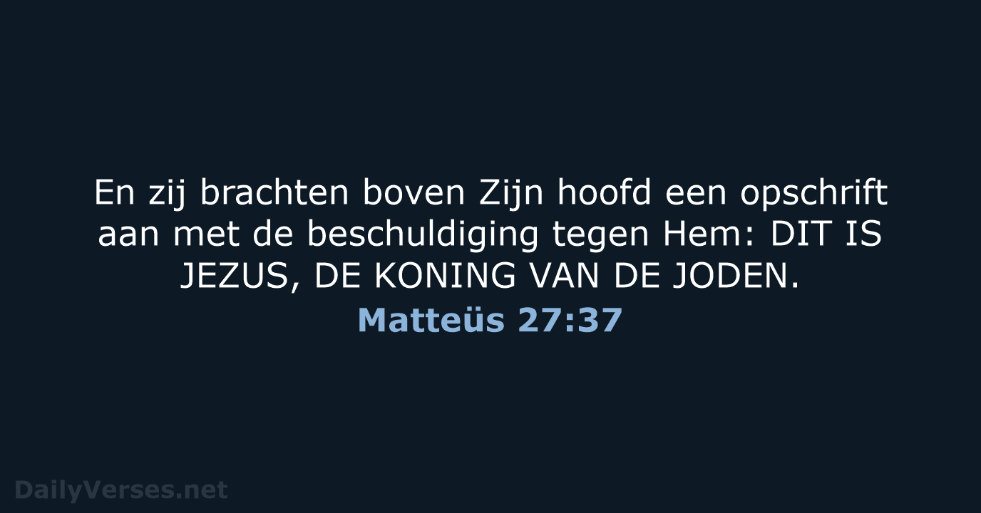 Matteüs 27:37 - HSV