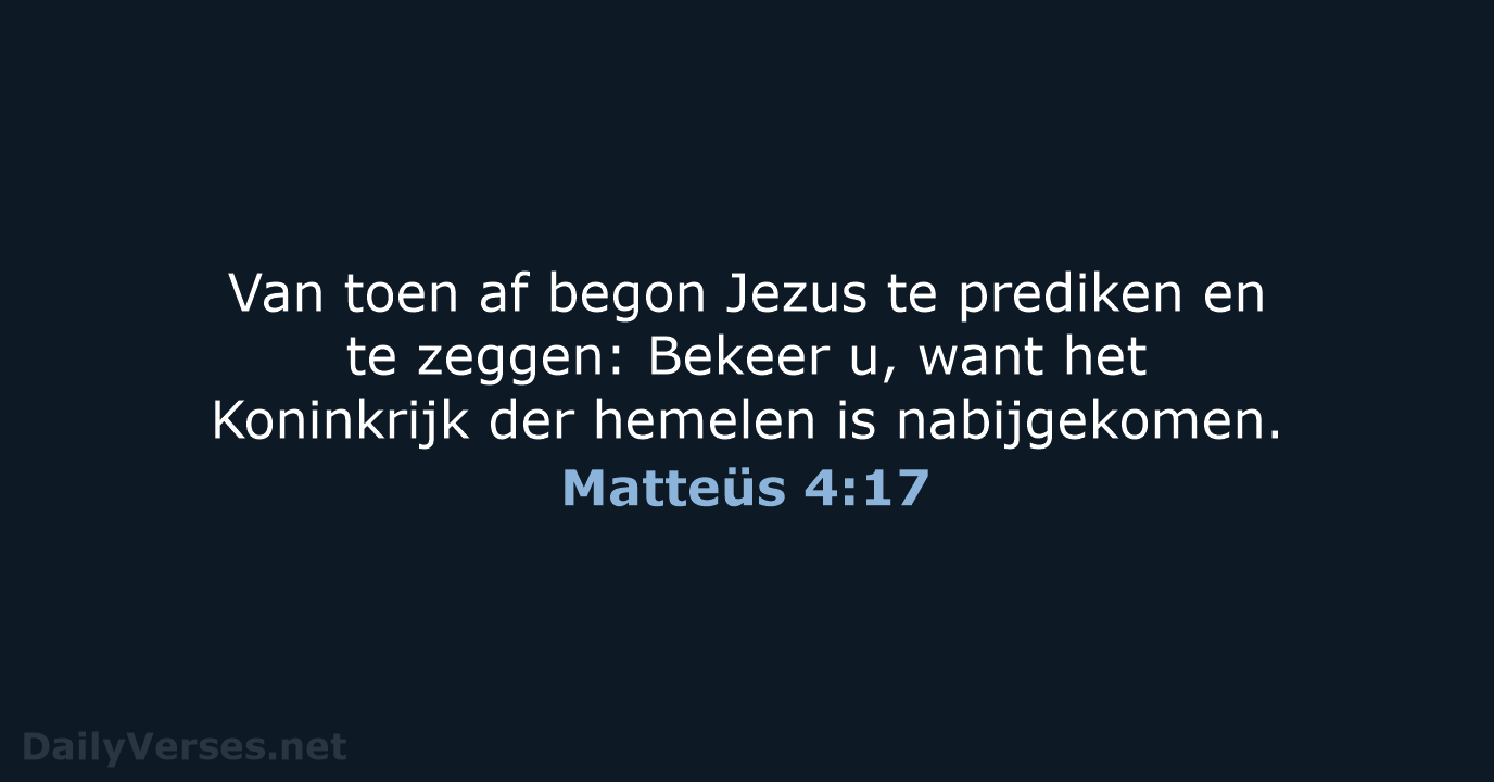 Matteüs 4:17 - HSV