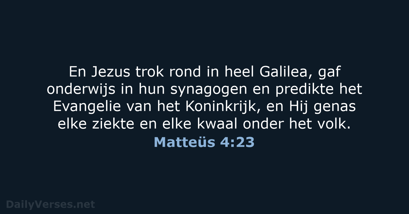 Matteüs 4:23 - HSV