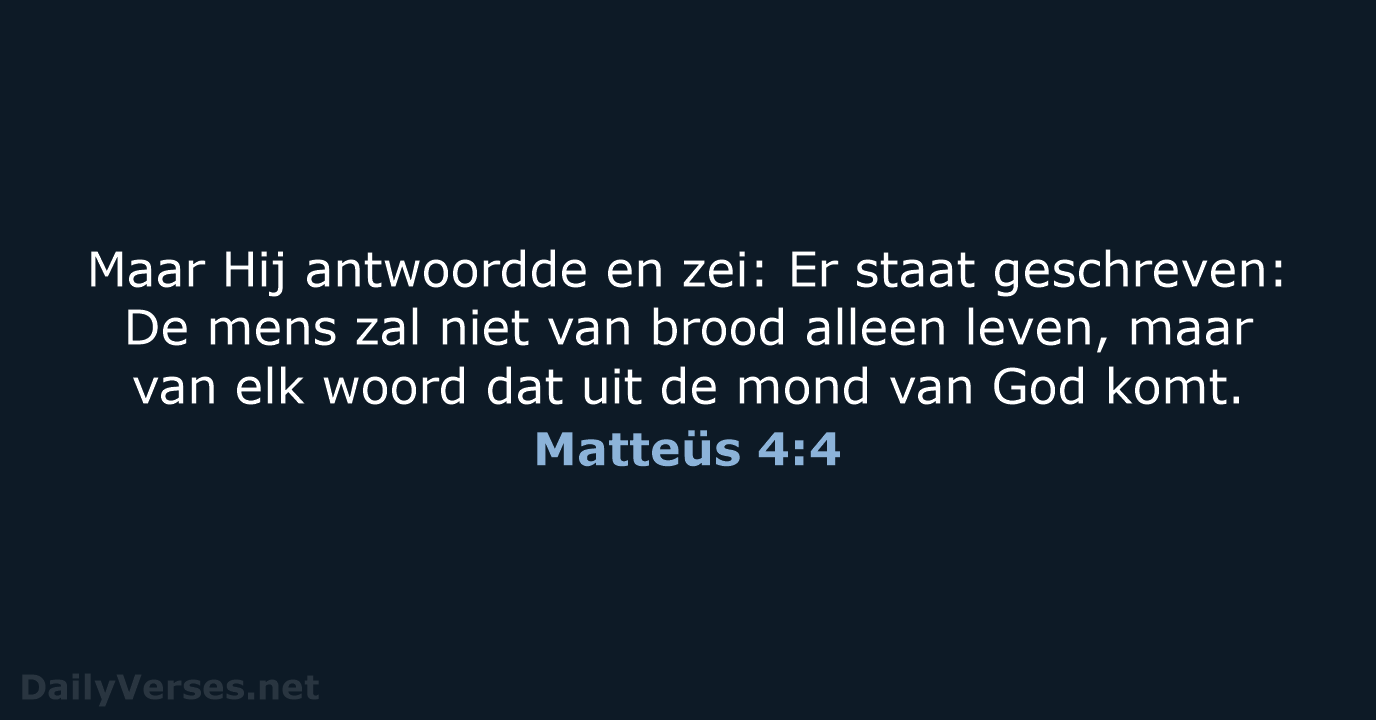 Matteüs 4:4 - HSV