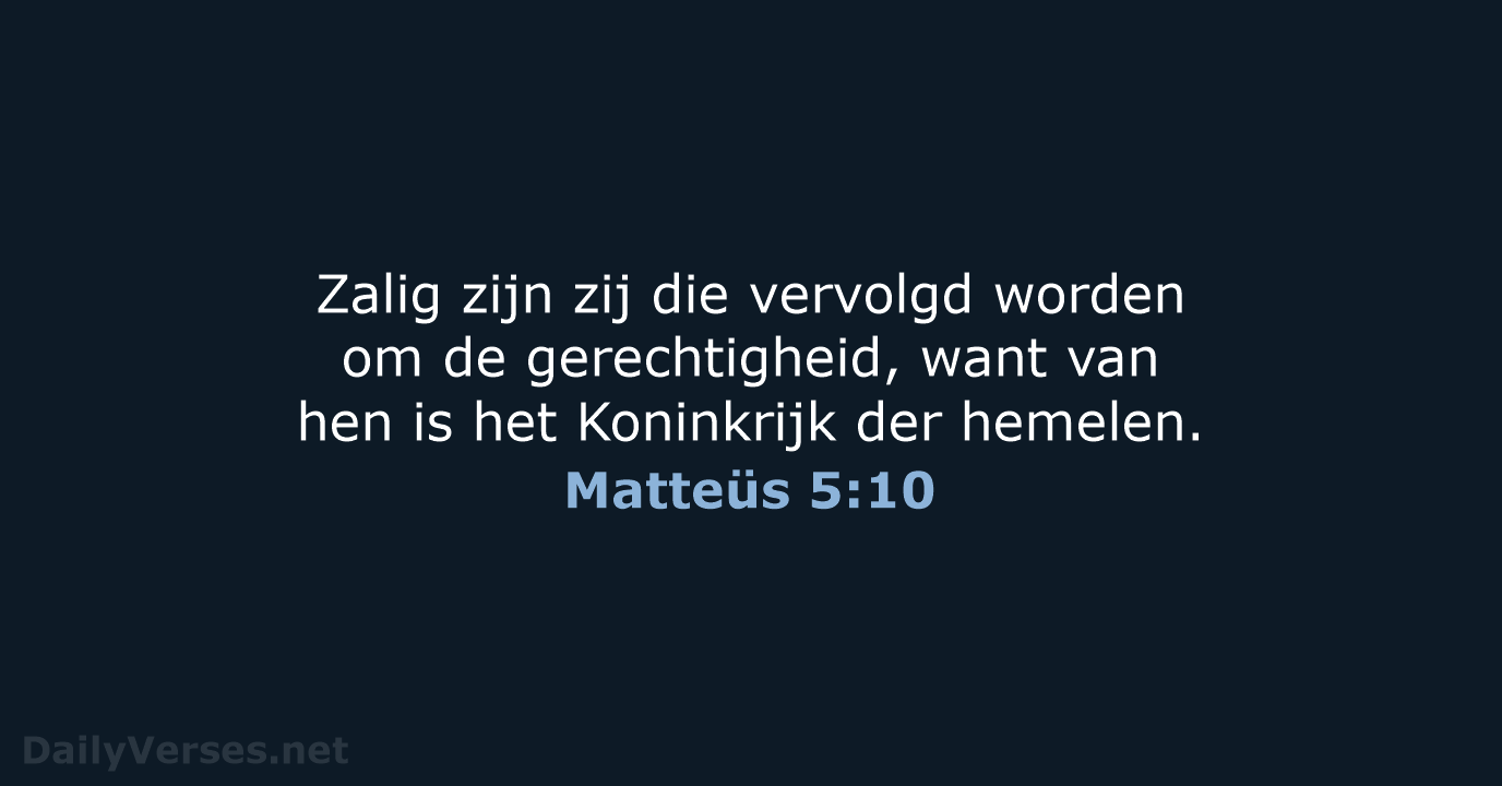 Matteüs 5:10 - HSV