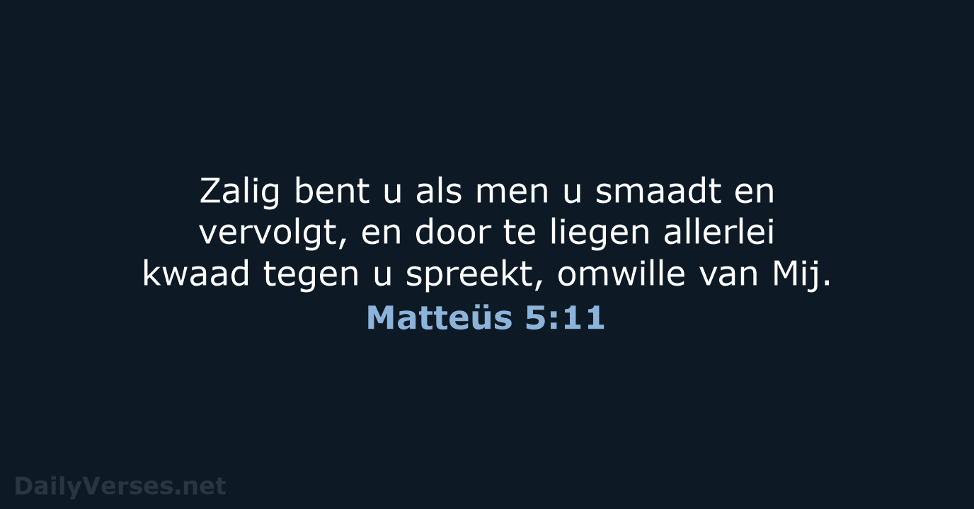 Matteüs 5:11 - HSV