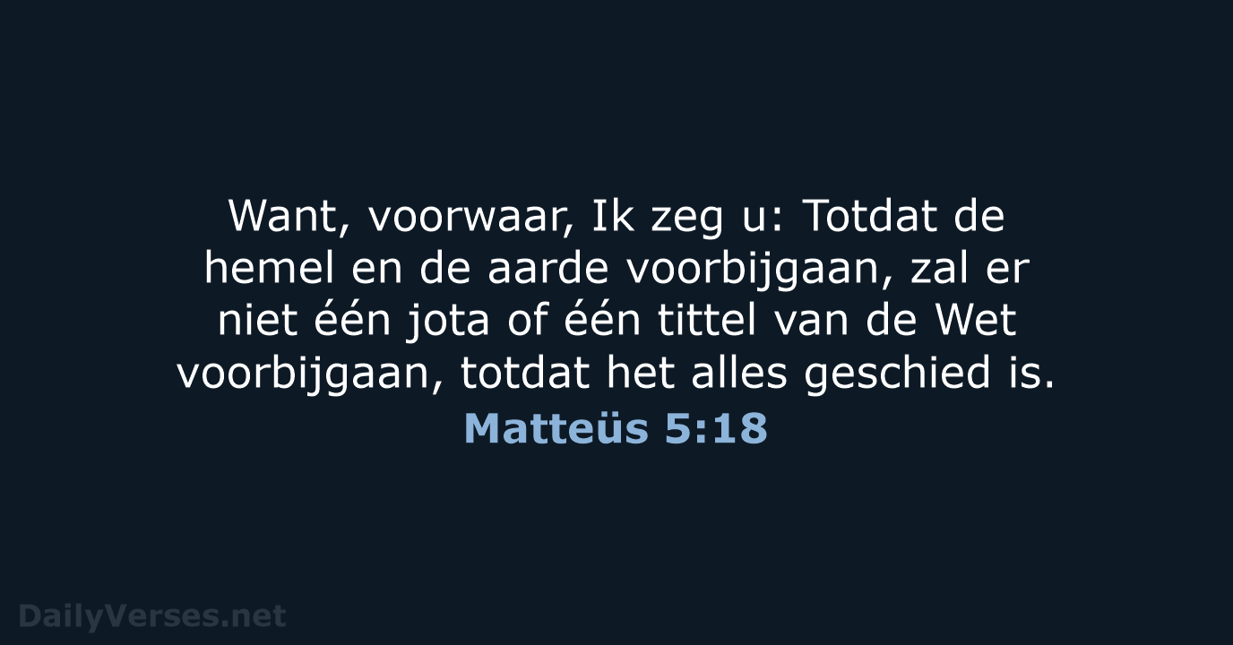Matteüs 5:18 - HSV