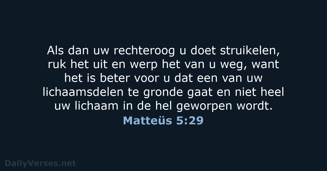 Matteüs 5:29 - HSV