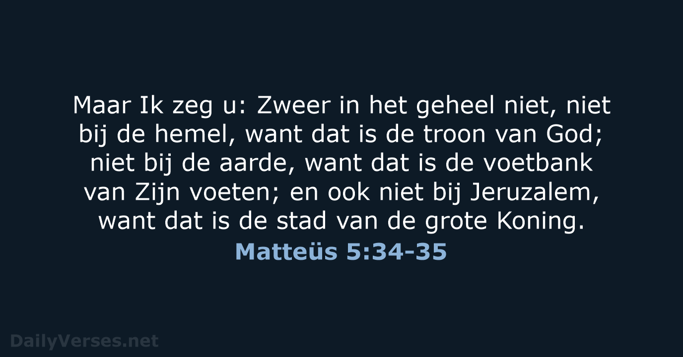 Matteüs 5:34-35 - HSV