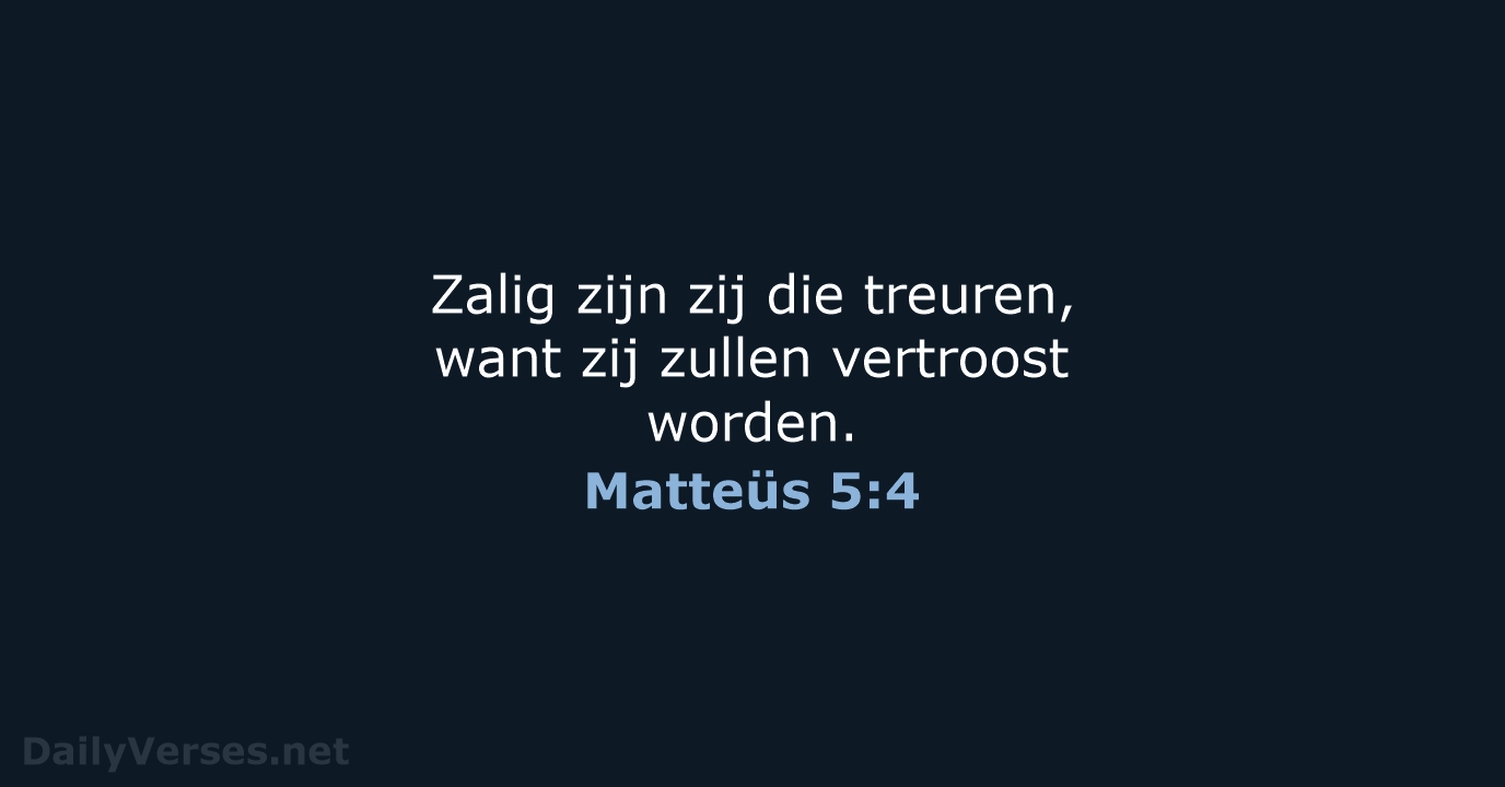 Matteüs 5:4 - HSV