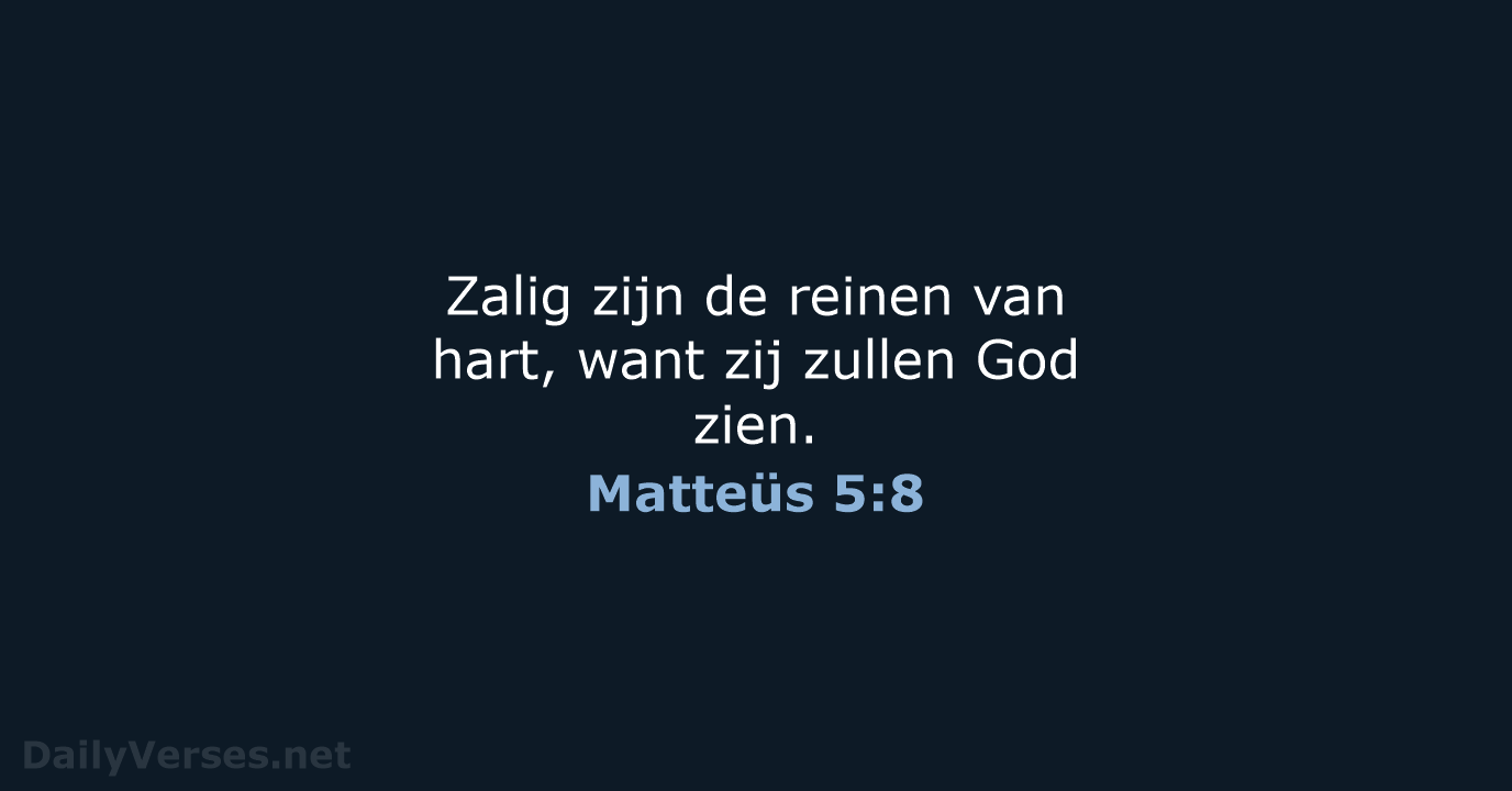 Matteüs 5:8 - HSV
