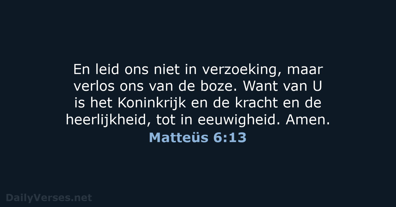 Matteüs 6:13 - HSV