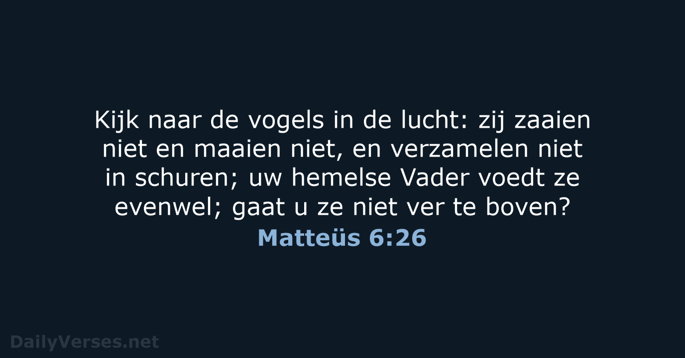 Matteüs 6:26 - HSV