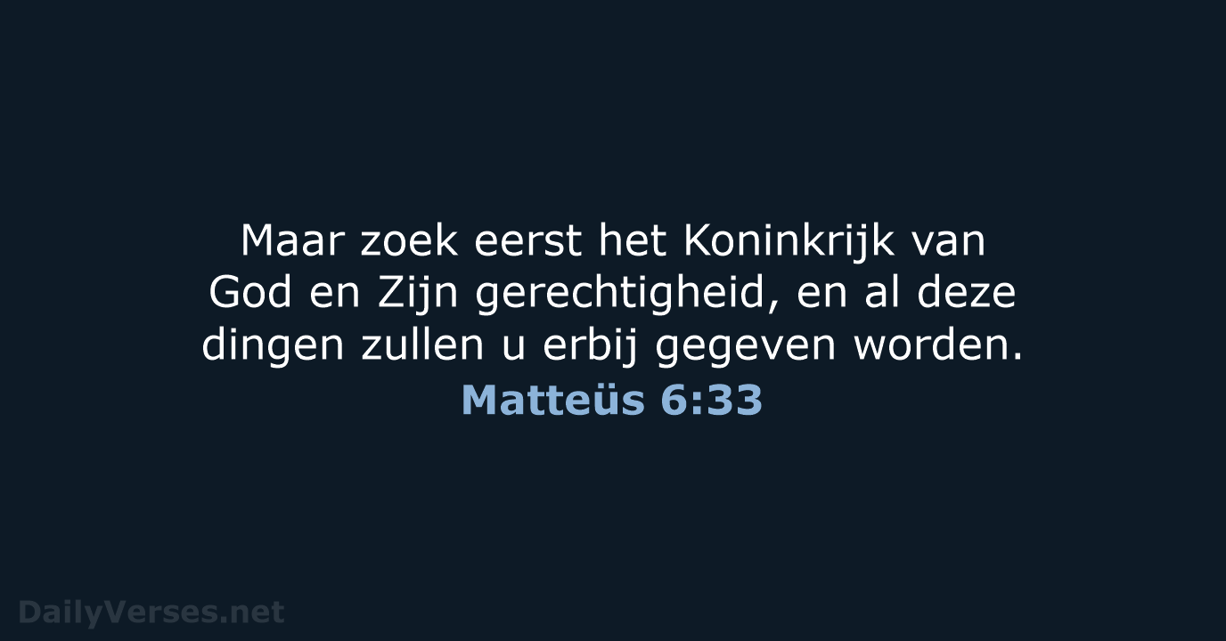 Matteüs 6:33 - HSV