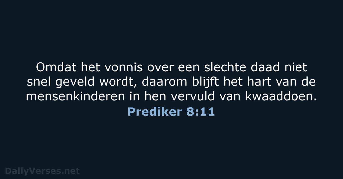 Prediker 8:11 - HSV