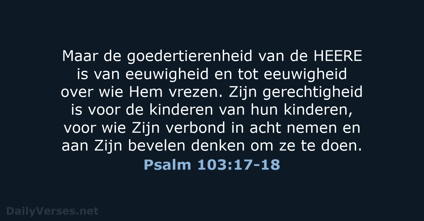 Psalm 103:17-18 - HSV